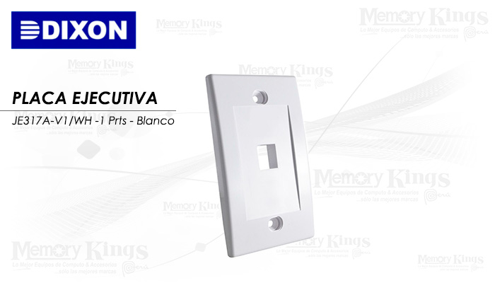PLACA EJECUTIVA 1 SALIDA BLANCO - DIXON