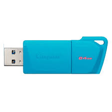 memoria flash usb datatraveler exodia m, 64gb usb3.2 gen 1 (tipo-a) neon aqua blue (a