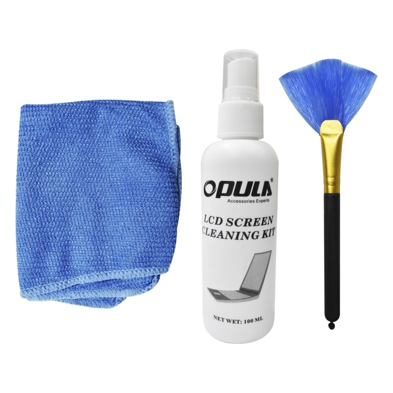 SET DE LIMPIEZA PARA MONITOR Y PANTALLA OPULA KCL-1029 VISION IMPECABLE Y SIN MANCHAS
