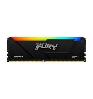 memoria kingston fury beast rgb black 8gb ddr4-3200 mhz, pc4-25600, cl16, 1.35v, non-