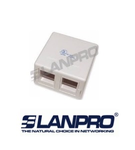 MINI CAJA DE MONTAJE DE 2 PUERTOS BLANCO (LP-302WH)