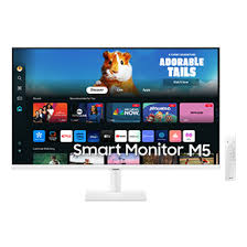 MONITOR 27 SAMSUNG M5 FHD SMART APPS WiFi BT, con Parlante y Control integrado