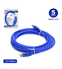 PATCH CORD UTP CAT6 LSZH COBRE PURO. AZUL - 5 MTS - LT USA