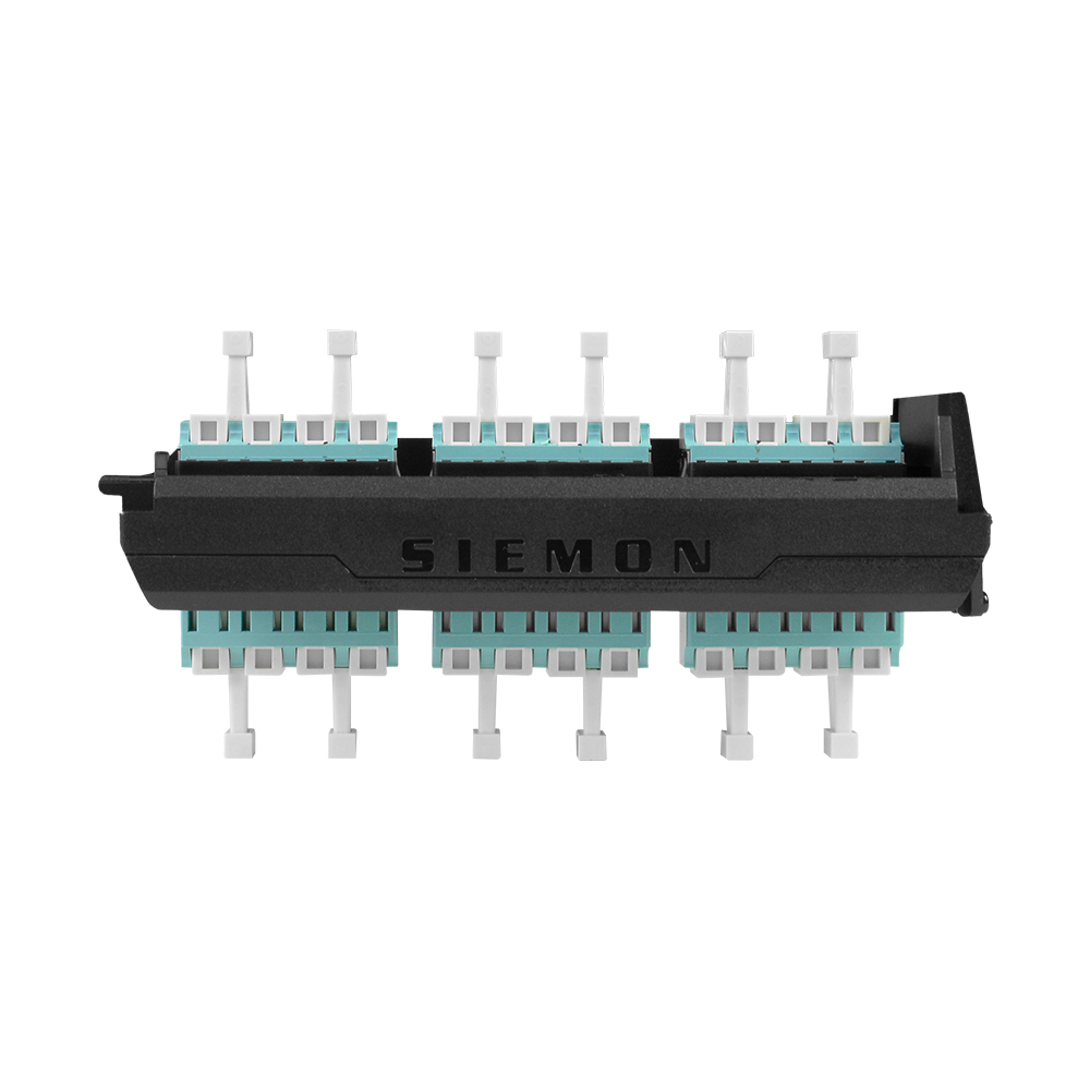 Panel FO LightVerse con 12 Acopladores LC OM3 color Aqua. CODIGO: LVA12-LCQ-BC-A