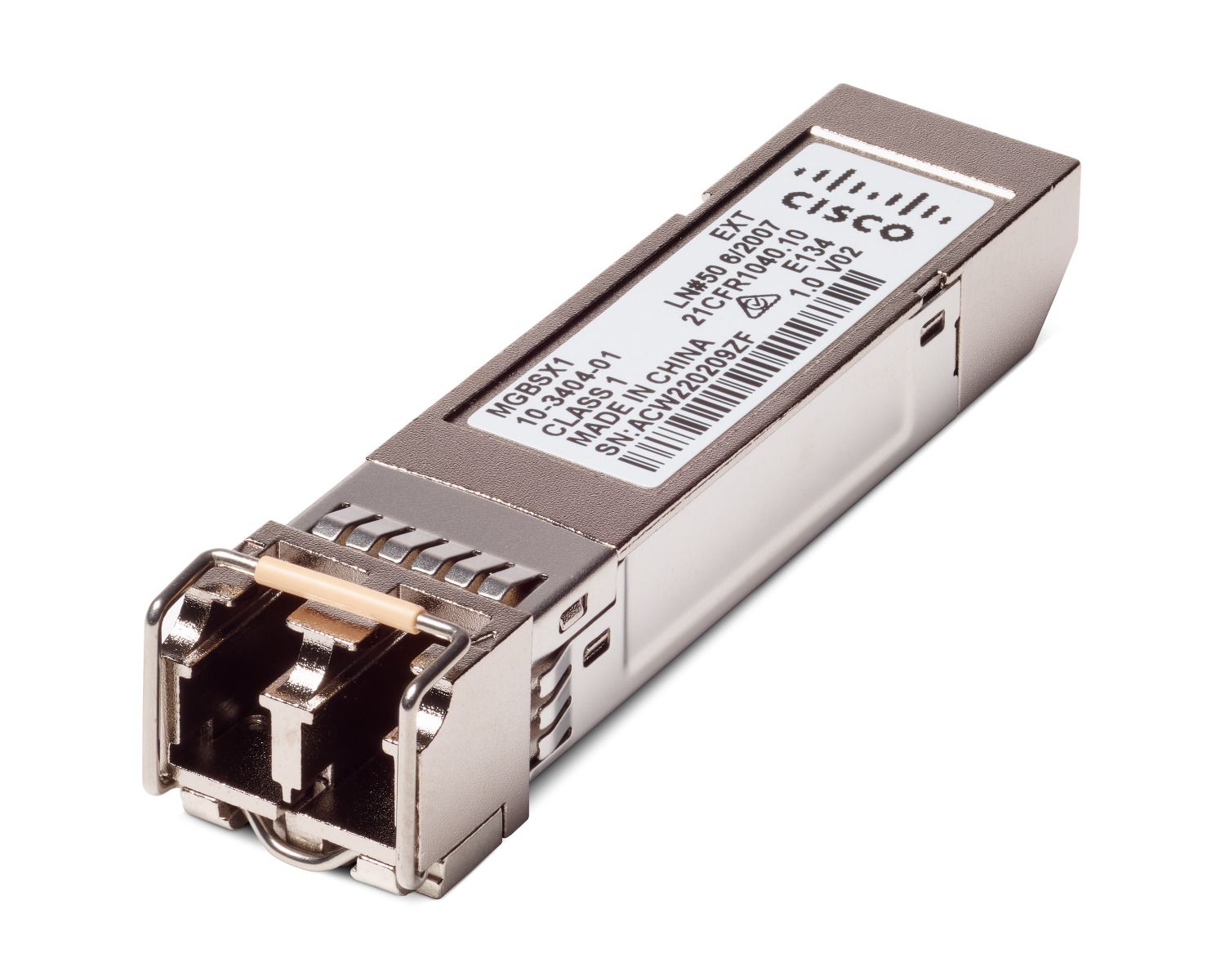 TRANSCEIVER CISCO DESIGNED SFP PARA FIBRA MULTIMODO 1GBPS. CÓDIGO: MGBSX1