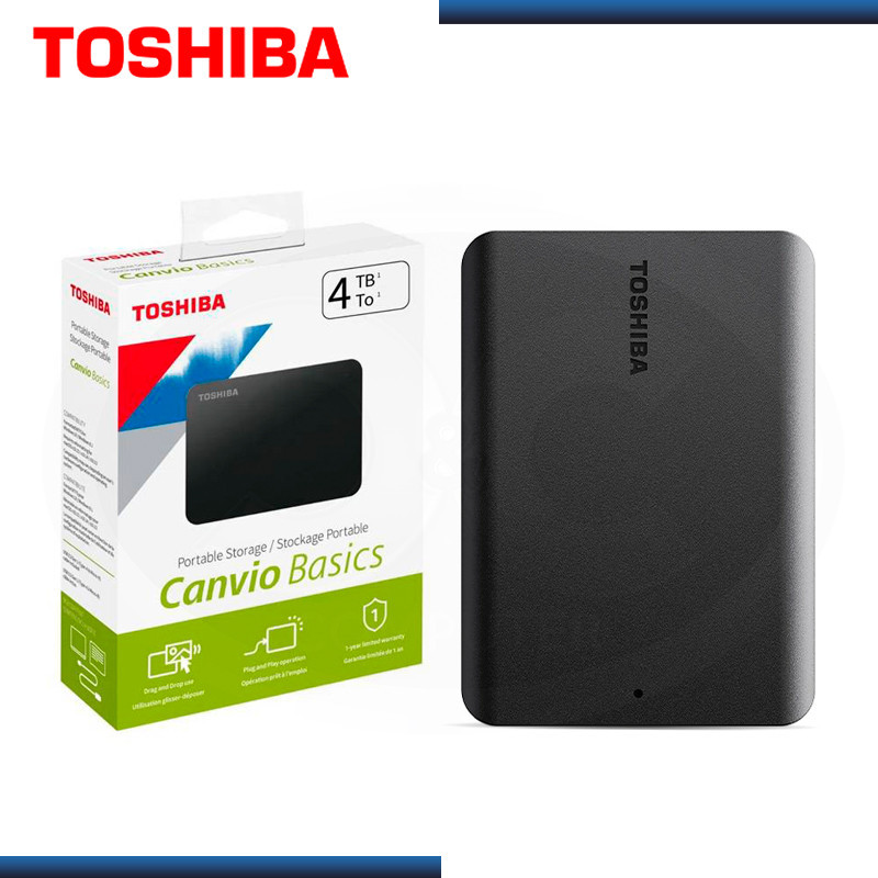 DISCO DURO USB 4TB TOSHIBA CANVIO BASICS BLACK