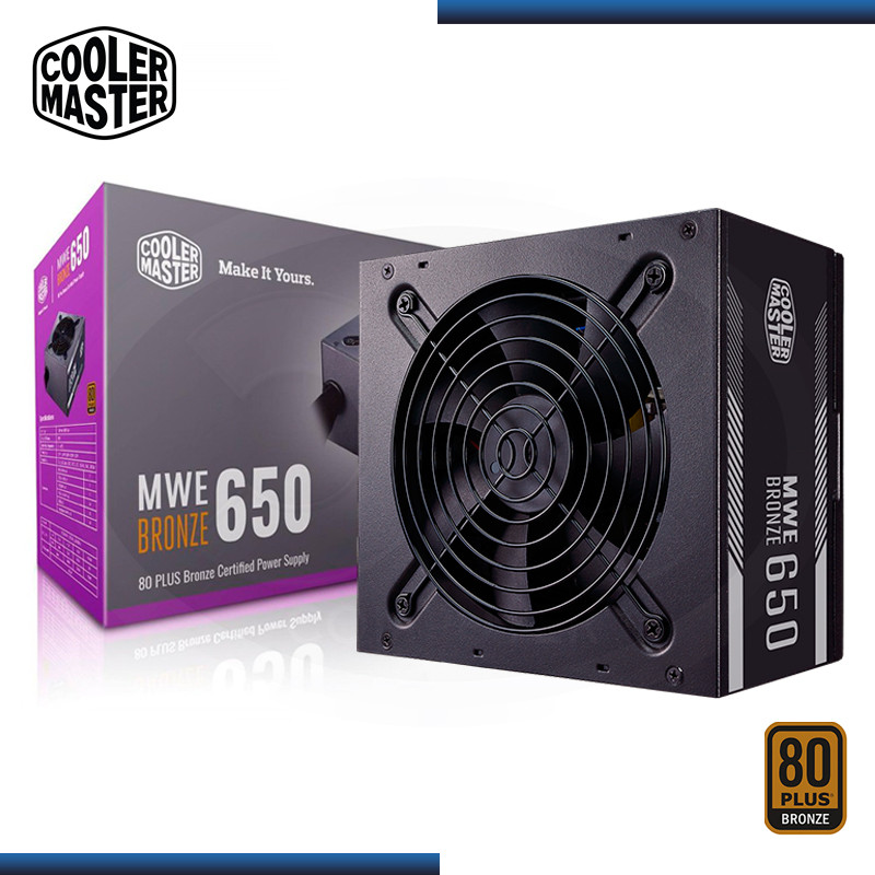 FUENTE 650W 80plus BRONZE COOLER MASTER MWE 650 V2