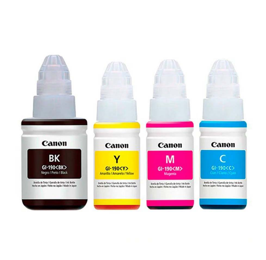 COMBO PACK X 4 TINTAS GI-190 (BK, CYAN,MAGENTA, YELLOW)