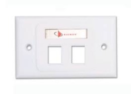 Face Plate De 2 Puertos Max Horizontal Color Blanco Siemon