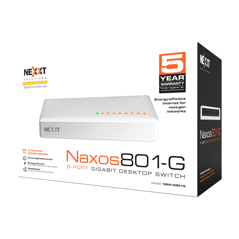 Nexxt Infrastructure - Switch - Gigabit Ethernet