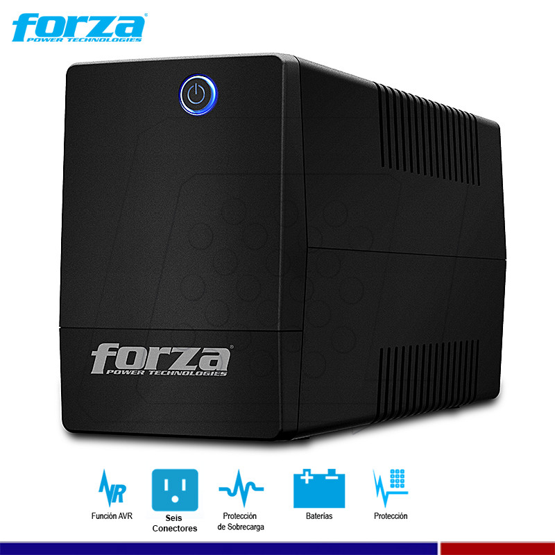 UPS   1000VA  MODELO NT-1012U  FORZA 500W 220V 6 TOMAS, BAD BOX