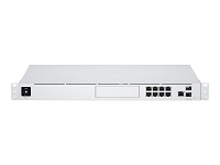 UDM-PRO UDM-PRO- Consola de montaje en rack de tamaño 1U, ejecuta UniFi OS,Network y Protect Conmutador de 8 puertos con puertos 1GbE RJ45 y 10G SFP+.