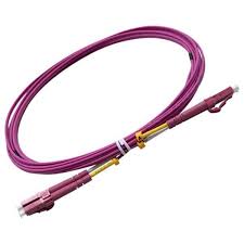PATCH CORD DUPLEX DE FIBRA OPTICA MULTIMODO OM4 LC/LC DE 3 METROS VIOLETA