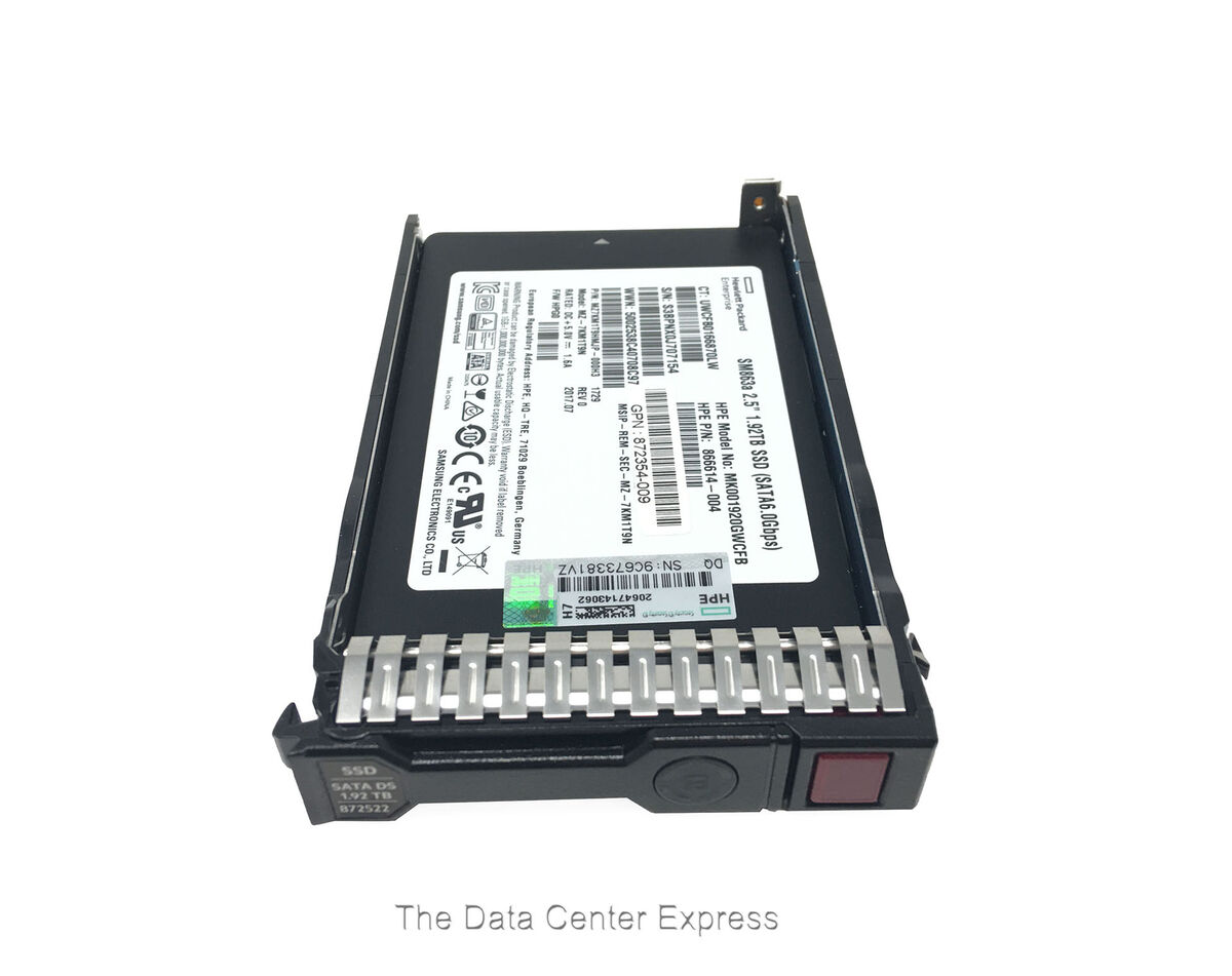 HPE SSD 1.92TB 2.5 SFF SATA MU PROLIANT GEN8 GEN9 GEN10 | P18437-B21 P19695-001