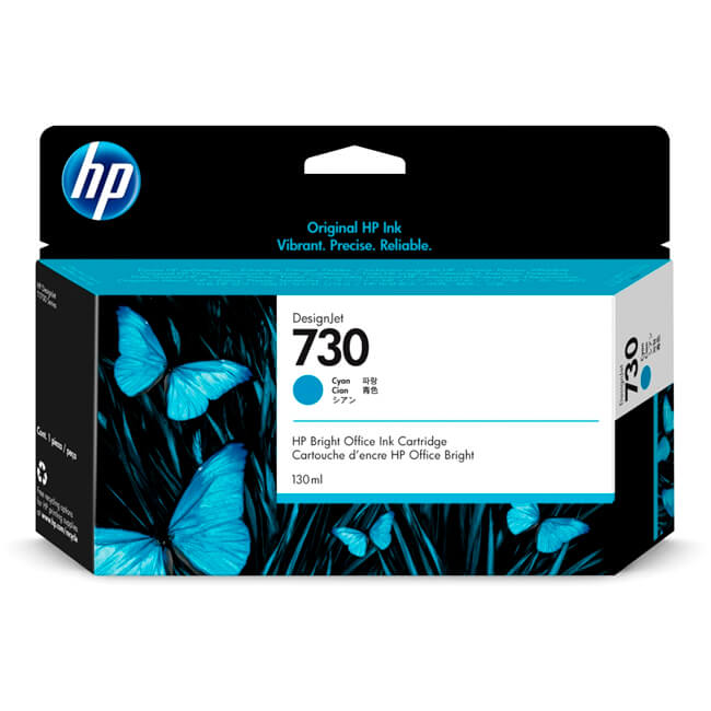 TINTA HP P2V62A (730) CYAN P/DESIGNJET INK 130ML