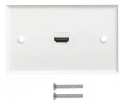 PLACA ABS HDMI FACEPLATE HDMI HEMBRA 1 PUESTO 1080P - TRAUTECH