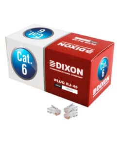 CONECTORES DIXON PLUG RJ45 CAT6 POR CAJA DE 100 Unid