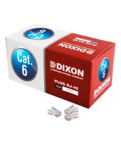 CONECTOR RED RJ45 DIXON CAT 6 8-Hilos (CAJAX100)