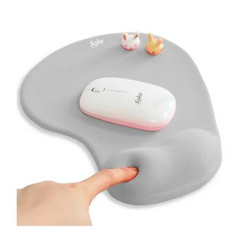 Tapete Ergonomico Soku - Para Raton De Gel Silicon Antideslizante Color Gris