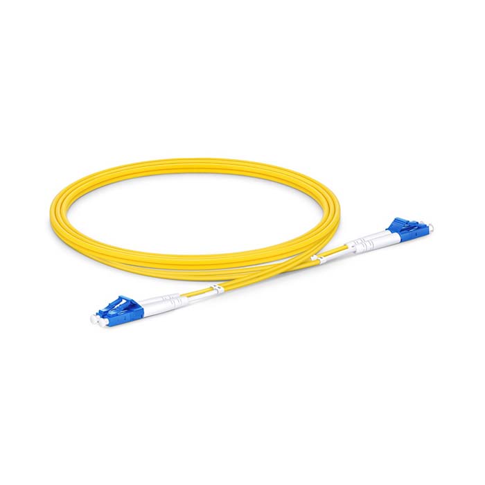 Patch cord FIBERMAX dúplex SM G.652.D, 9/125um, LC/UPC - FC/UPC, 3mm, LSZH, amarillo, de 6 metros