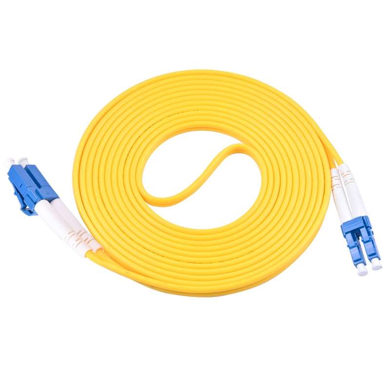 Patch cord FIBERMAX dúplex SM G.652.D, 9/125um, LC/UPC - FC/UPC, 3mm, LSZH, amarillo, de 15 metros
