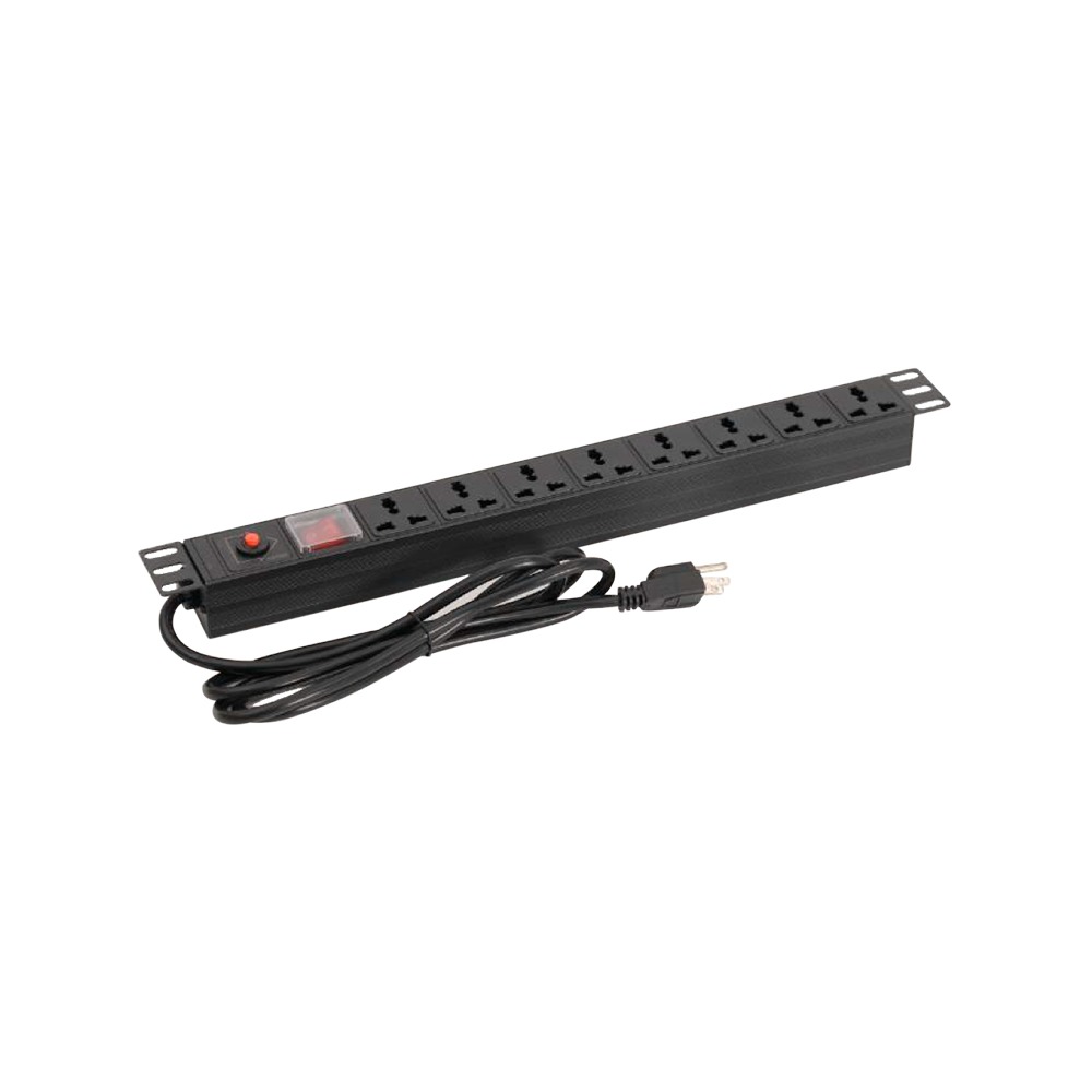 MULTITOMA ELECTRICA HORIZONTAL, 8 TOMAS CON LINEA A TIERRA. CODIGO PDU08-H1U-3.0