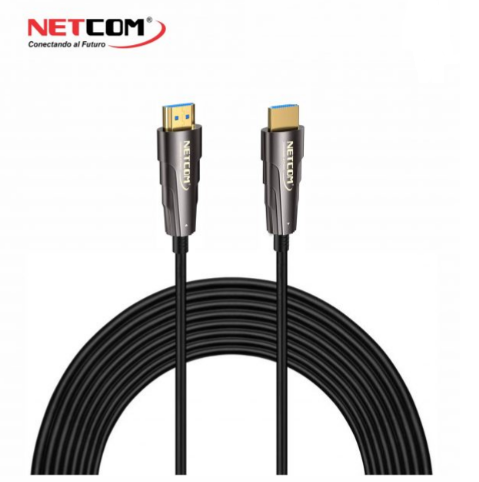 CABLE HDMI 2.0 DE FIBRA OPTICA DE 100 METROS ULTRA HD 4K 60HZ NETCOM