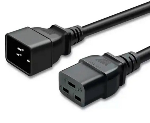 CABLE DE PODER UPS IEC 320 C19 HEMBRA A C20 MACHO DE 1.80 METROS CALIBRE 3X14 AWG 15A TRAUTECH