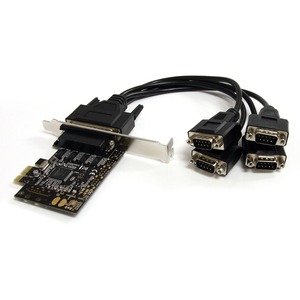 Startech.Com Tarjeta Adaptadora PCI Express PCIe de 4 Puertos Serie con Cable Multiconector RS232 Serial