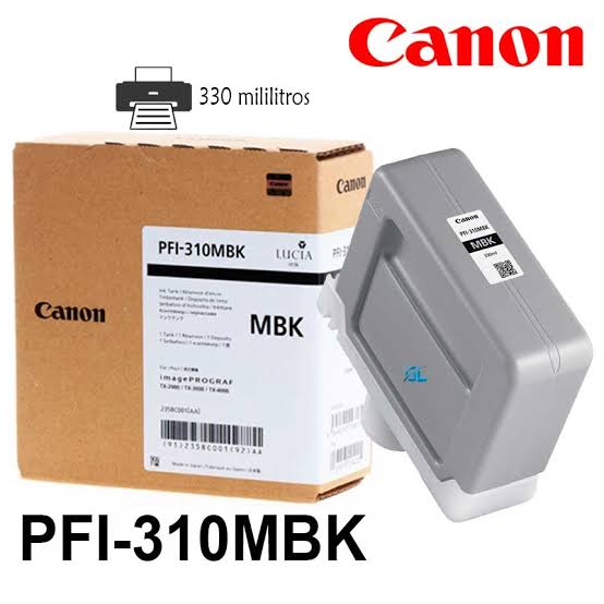 Tinta Canon PFI-310MBK Negro Mate TX-2000 Original