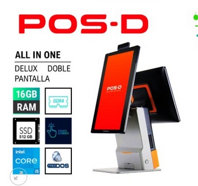 PC ALL IN ONE CORE I5-1135 POS-D DELUXE 16 GB / 512 GB SSD/ 15.6″ TOUCH SCREEN / DOBLE PANTALLA