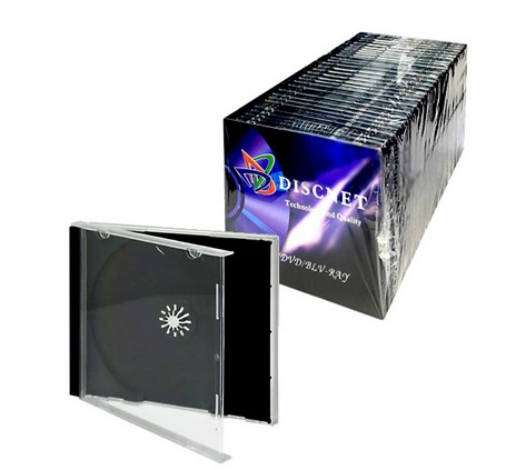 PAQUETE X 50 ESTUCHE PARA DISCOS CD/DVD/BD TIPO SLIM DELGADO CAJA DE 5MM ESPESOR