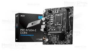 LGA 1700  INTEL MSI PRO-B760M-E-DDR4 64GB 4800MHZ HDMI VGA M.2