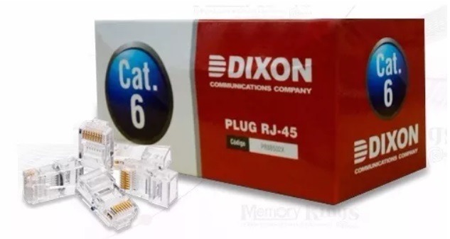 CONECTORES RJ-45 DIXON CAT.5E, PARA USO DE CABLE APANTALLADO, CAJA 100 UND - P/N: PRS8850-F-CN