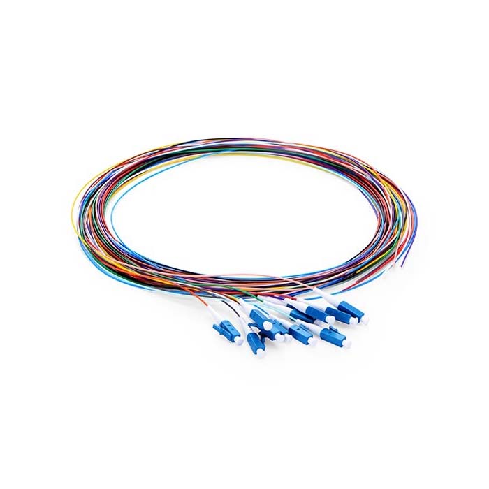 Pigtail FIBERMAX LC/UPC SM OS2 G.652.D amarillo, LSZH, 0.9mm, conector Azul, de 1.5 metros