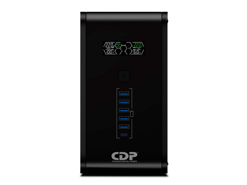 UPS CDP R-SMART2010i, 2000VA/1200W, 10 Tomas, 5 USB Tipo-A, 1 USB Tipo-C