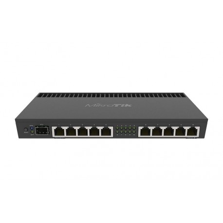 MIKROTIK RB4011iGS+RM - RouterBOARD 10P xGigabit LAN Quad-core 1.4Ghz CPU, 1GB RAM, SFP+ 10 Gbps, salida POE en puerto # 10