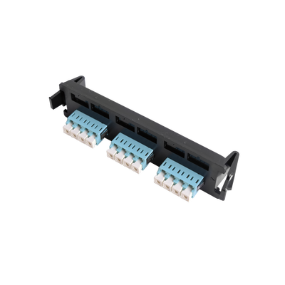 Panel FO con 6 Acopladores Aqua LC Duplex MM/SM Negro CODIGO: RIC-F-LCQ12-01C