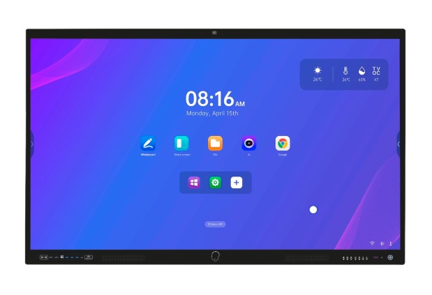 Pantalla digital interactiva Mindboard de 75 /4k/Android 15/Rockchip RK3588/Camara IA de 48 Mpx/Altavoces 2x20W/50 000 hrs/Octa-Core