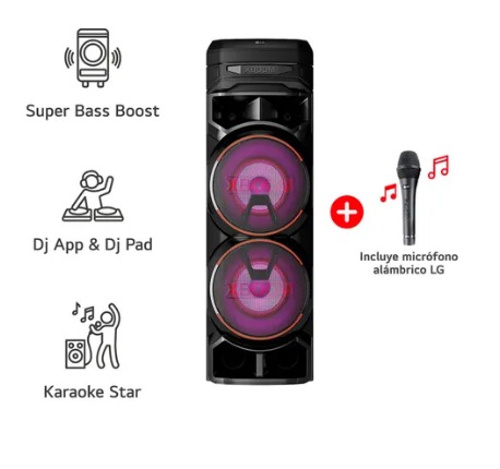 Torre de sonido LG XBOOM RNC9 Multi-Bluetooth Karaoke Star - 1800W