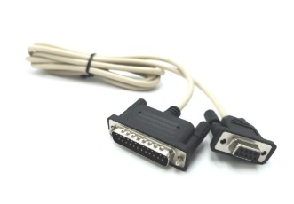 Cable Serial Rs232 Db9 Hembra A Db25 Macho Negro 30cm
