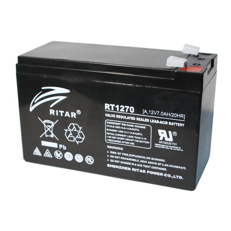 BATERIAS RITAR POWER RT12V70 (12V - 7.0AH)