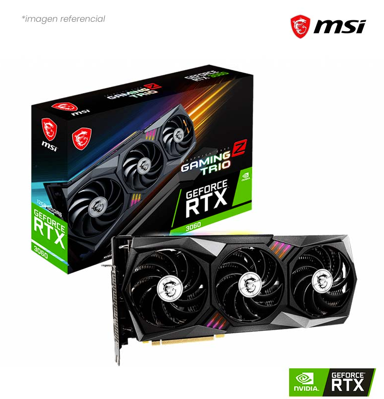 VIDEO MSI GEFORCE RTX 3060 GAMING Z TRIO 12G 12GB GDDR6 192-BIT HDMI DP 4719072835019