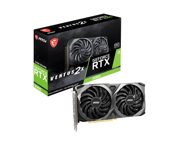 TARJETA DE VIDEO MSI RTX 3060 VENTUS 2X 12G OC GDDR6 192-BITS HDMI 3DP