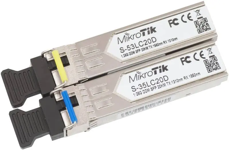 Mikrotik s-3553lc20d S-35/53lc20d Par de Transceptores SFP, s-35lc20d 1,25 G.