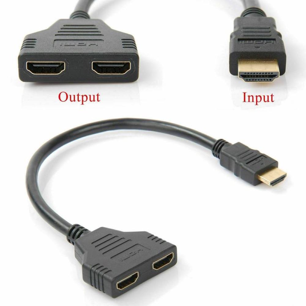 Cable Splitter Hdmi 1x2 1.4 Full Hd 4k Multiplica Conecta 2 tv 30 cm