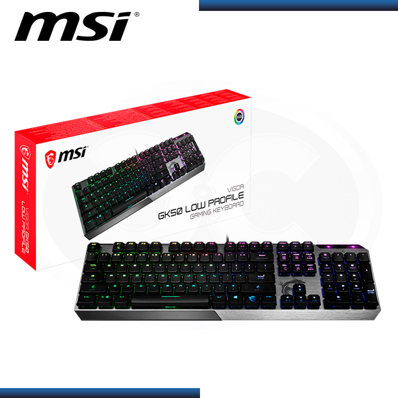 TECLADO MSI VIGOR GK50 RGB MULTIMEDIA BLACK USB (PN:S1104US254GA)