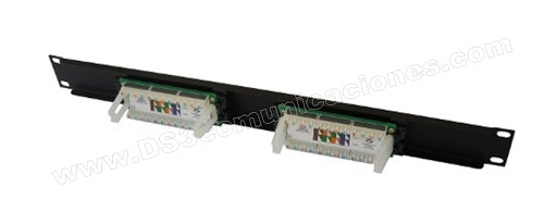 Patch Panel cat 5e de 12 puertos, 26 a 22 AWG  y velocidad de transferencia 10/100/1000 Mbps SA-303126 SATRA