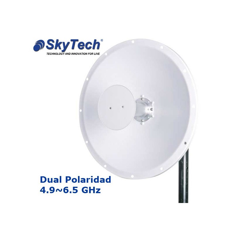 Antena Profesionales tipo DISH 25dBi Rango 4.9 6.5GHz Polaridad MIMO 2x2