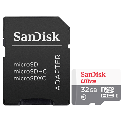 memoria flash sandisk ultra microsdhc, uhs-i, class10, 32gb, incluye adaptador sd.[@@